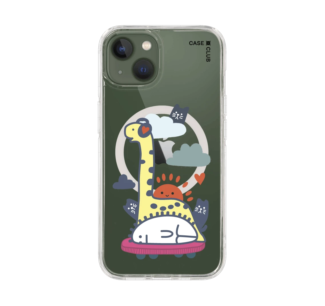 brachiosaurus on headphone